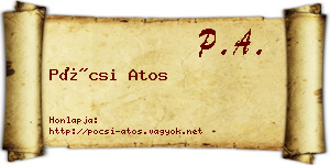 Pócsi Atos névjegykártya